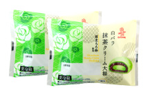 白バラ抹茶クリーム大福